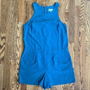 Teal women’s Lou&Grey sleeveless romper, size M. Excellent, like new condition